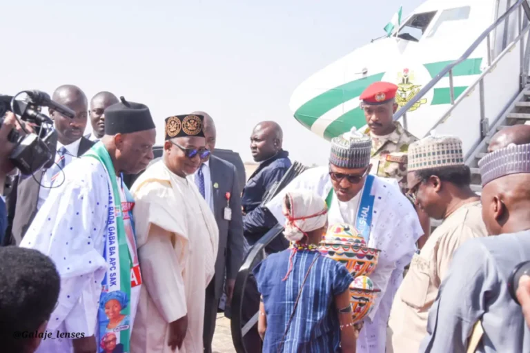 Hotuna: Buhari ya isa jihar Bauchi don yakin neman zaben shugabancin APC