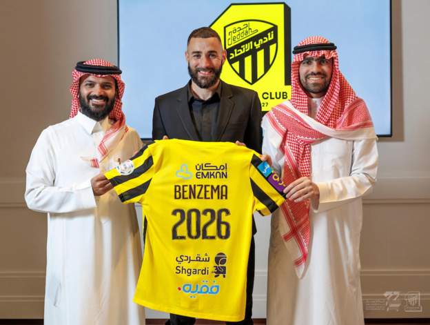 Hotunan Karim Benzema wanda ya koma Al-Ittihad ta Saudiyya