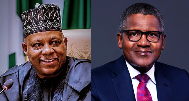 Dangote ne baƙar fatar da yafi Kowanne a cikin shekaru 300—Kashim Shettima