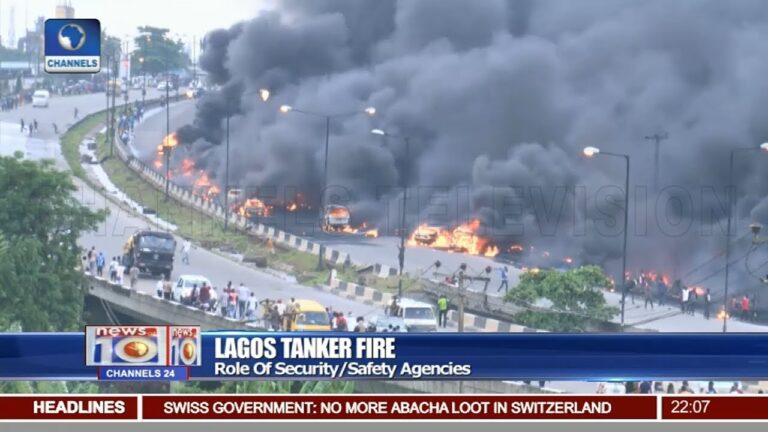 BRT bus bursts into flames in Lagos