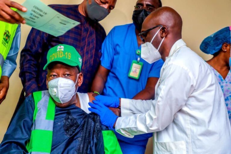 Ganduje, others receive AstraZeneca COVID-19 vaccine in Kano