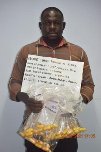 NDLEA arrests man for ingesting 87 wraps of cocaine