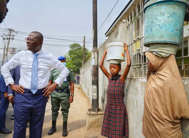 Sanwo-Olu gives hope to 2 out-of-school girls