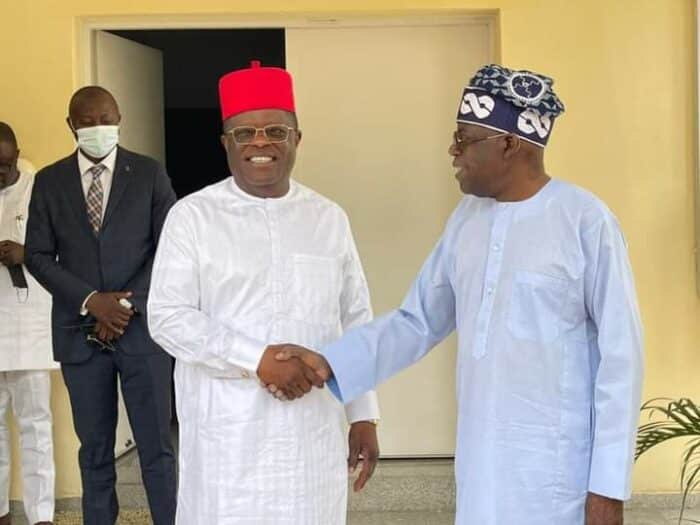 Tinubu meets Dave Umahi in Abuja