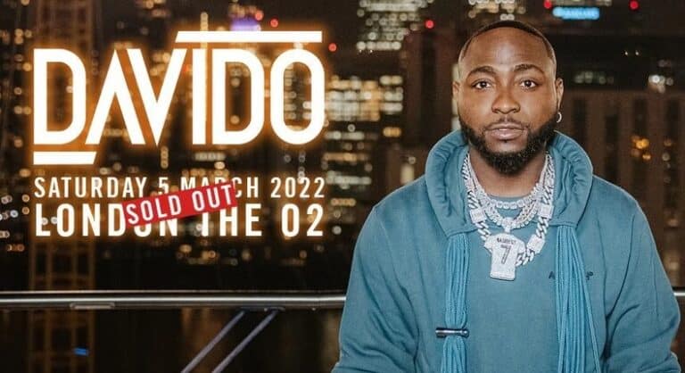 Davido sells out his show at O2 Arena