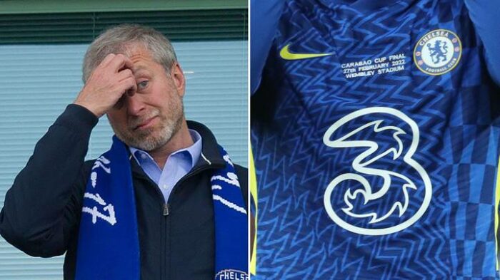 Three suspends sponsorship of Chelsea with logo to be removed from shirts