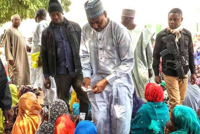 Zulum distributes food items, cash to 100,000 Borno residents