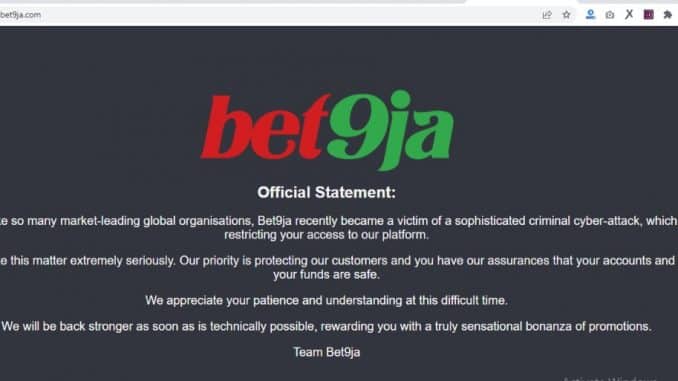 Suspected Russian hackers hit Bet9ja website