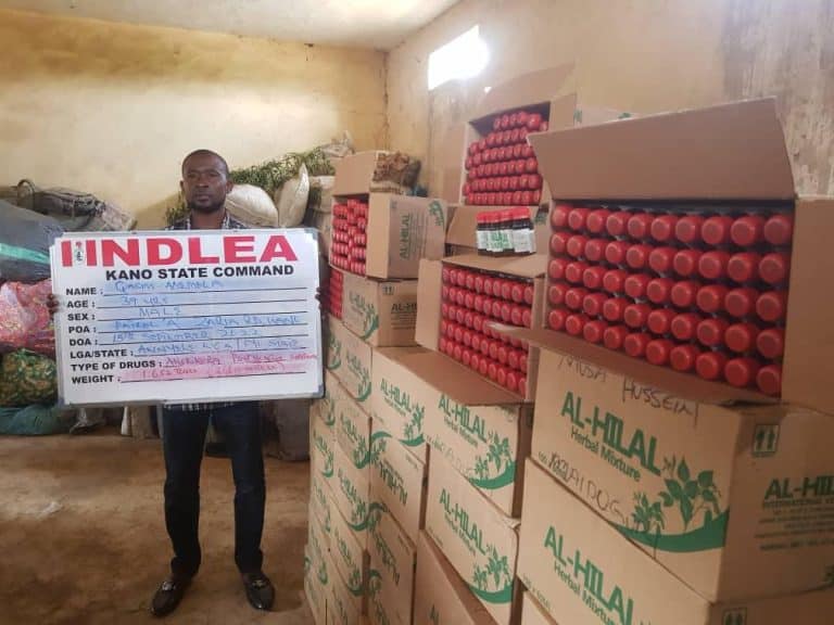 26,600 bottles of psychoactive substance ‘Akuskura’ intercepted in Kano, producer arrested by NDLEA