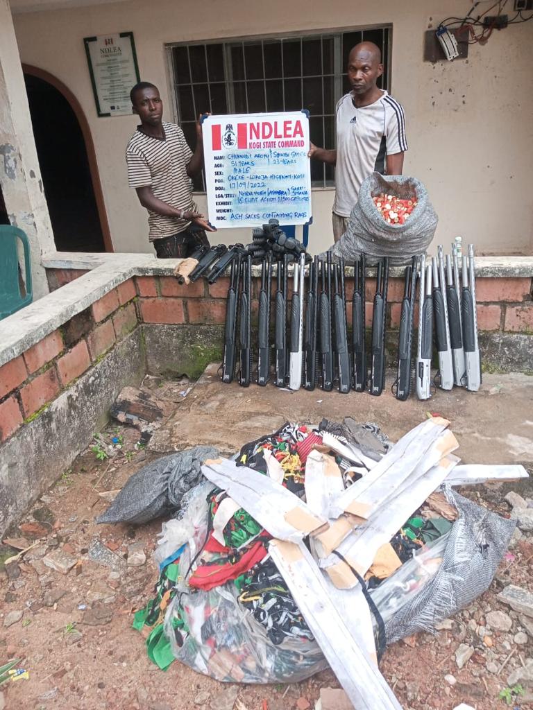 NDLEA seizes 18 pump action guns, 2,300 cartridges in Kogi