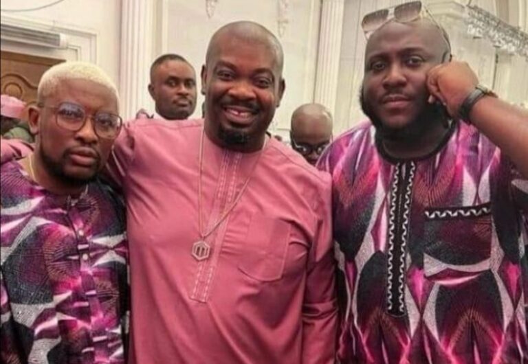 Don Jazzy visits late mother’s Akara selling spot