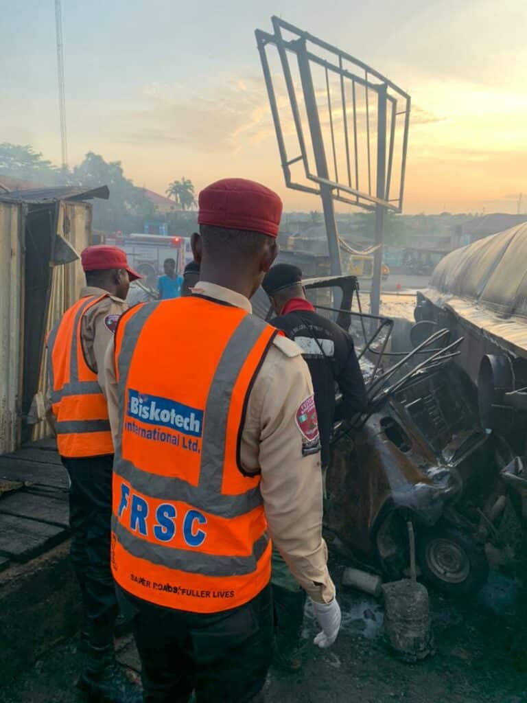 2 burnt to death, 3 injured, 12 vehicles burnt in Ogun as tanker explodes