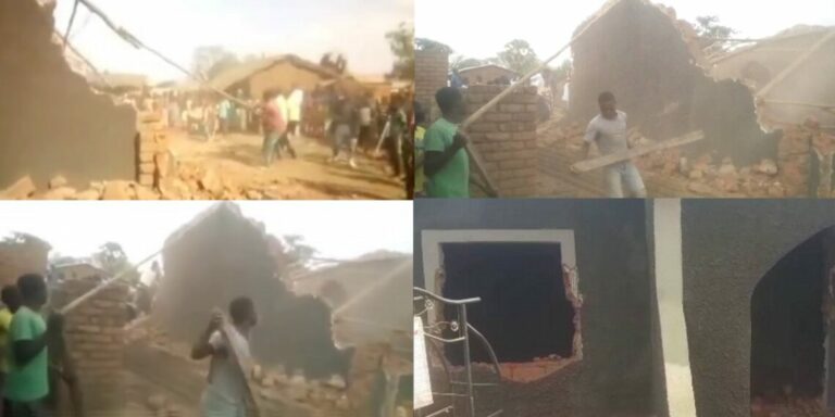 Man demolishes houses he built for his wife and her mother for dumping him for another man