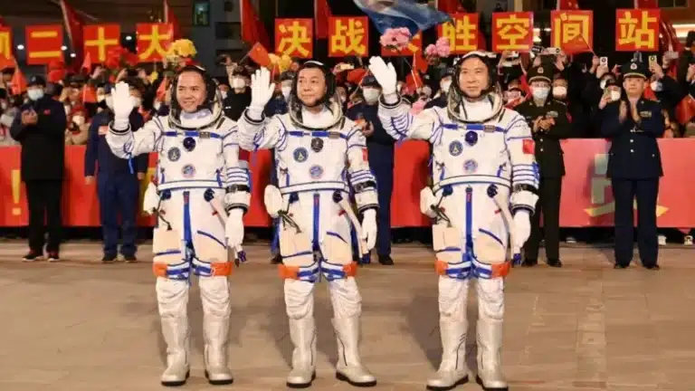 China sends three astronauts to Tiangong space station