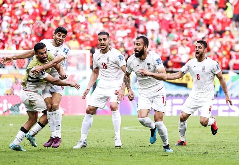 Two late Iran goals leave 10-man Wales on brink of World Cup exit