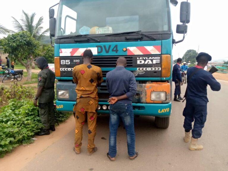 NSCDC nabs two trucks with stolen railway slippers in Niger