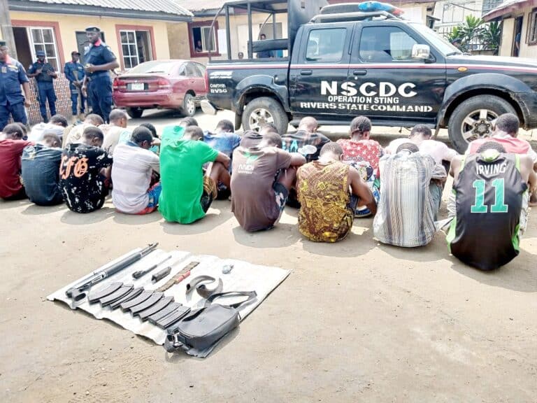 NSCDC uncovers kidnappers’ camp in Part Harcourt, recovers many arms