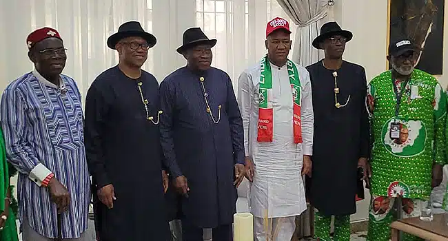 Peter Obi visits Jonathan in Bayelsa