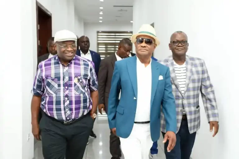 Wike-arrives-Nigeria-in-company-of-Ortom-and-Ikpeazu