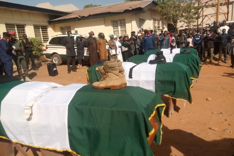 NSCDC handover corpses to families of personnel kill by bandits in Kaduna