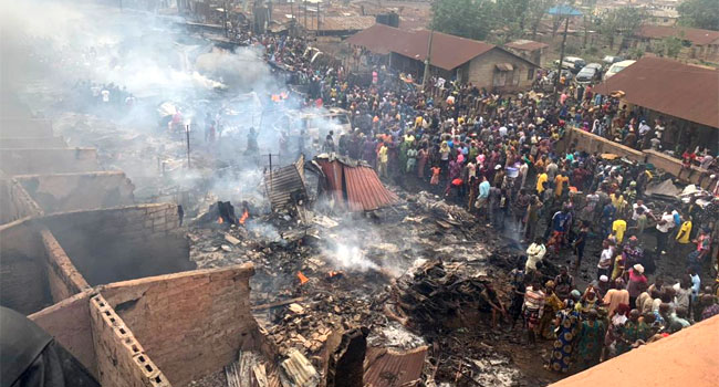 Fire razes Ibadan spare parts market