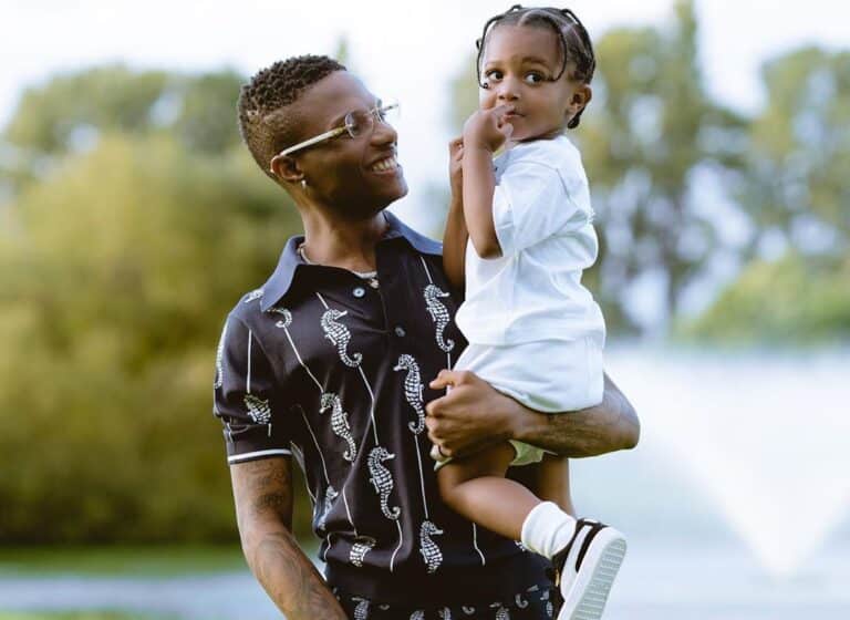 Wizkid’s son visits orphanage home, shares toys