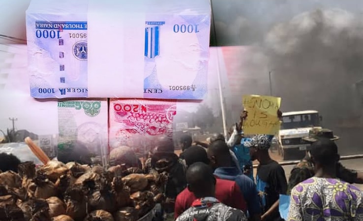 Protesters set banks, others ablaze over Naira scarcity in Delta