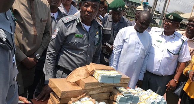 Customs intercept fake $6m dollar notes at Seme Border