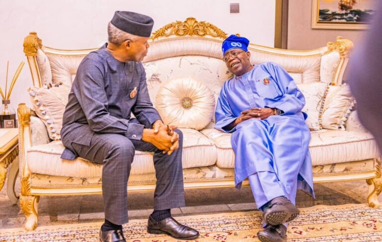 Your attributes, fidelity to progressive ideals needed at this time Osinbajo to Tinubu