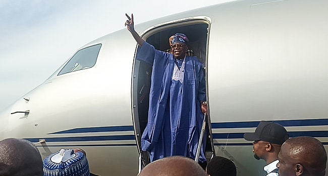 Tinubu arrives Port Harcourt ahead of project inauguration