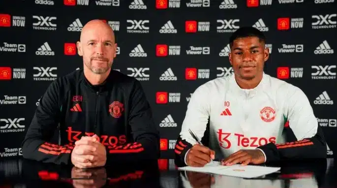 Marcus Rashford extends contract at Manchester United