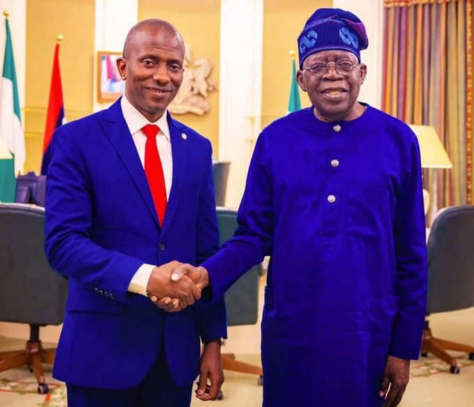 Tinubu meets Acting EFCC Chairman in Aso Villa