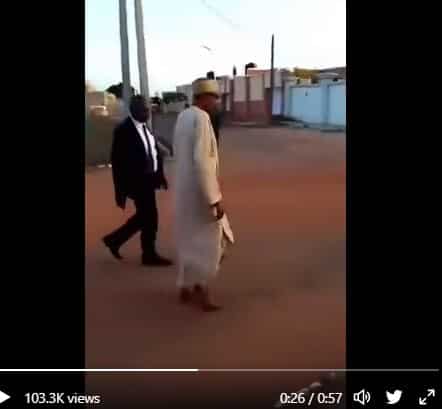 Video shows former President Buhari taking a walk in Daura