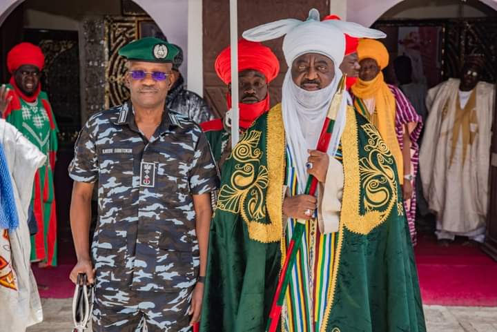 PHOTOS: IGP pays working visit to Kano State Police Command, Kano Emir’s palace