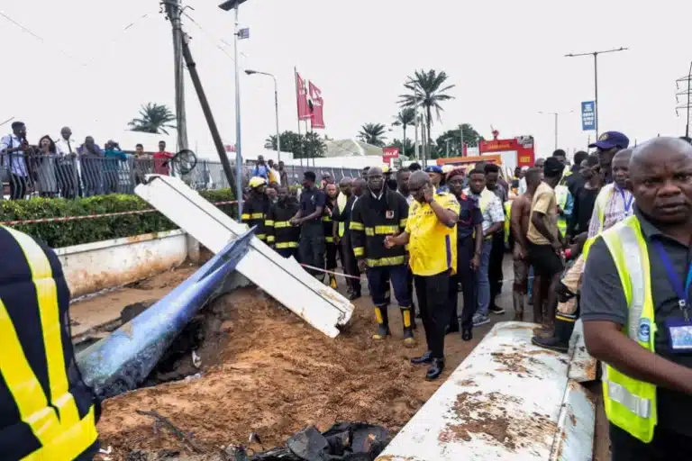 Helicopter crash in Lagos