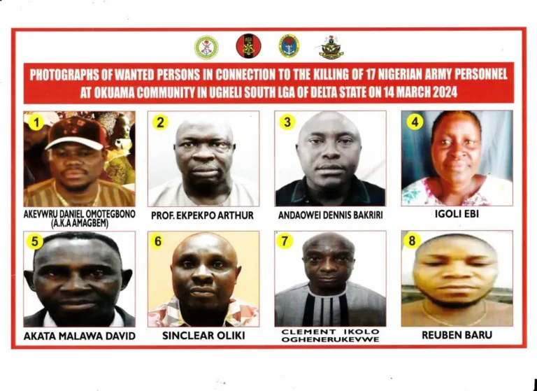 Okuama: Nigerian Army declares 8 suspects wanted over 17 soldiers’ killing