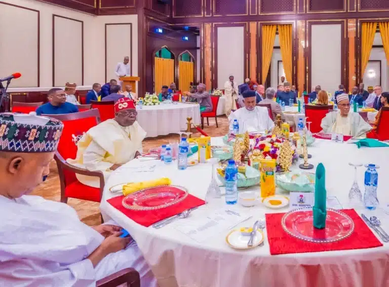 tinubu with international community at the state house