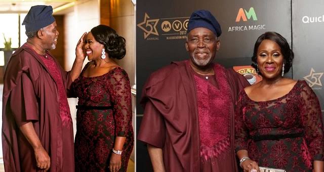 Joke Silva showers husband, Olu Jacobs with prayers, at 82