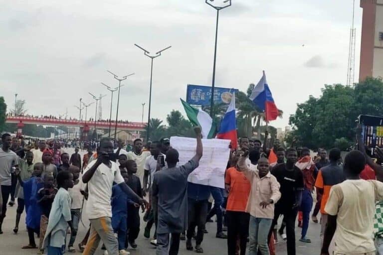 Russian embassy denies involvement in Flag incident during Nigerian protests