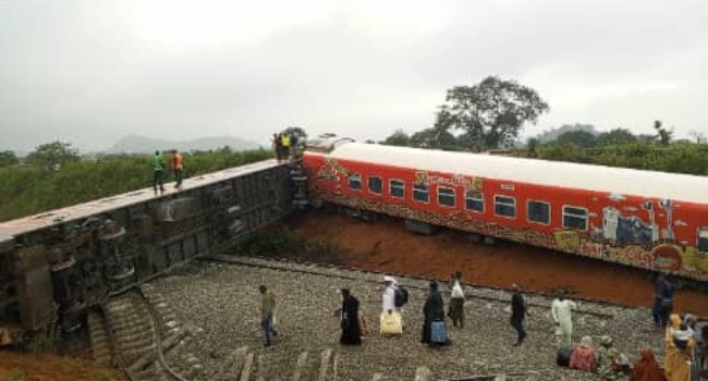 Derailed-train
